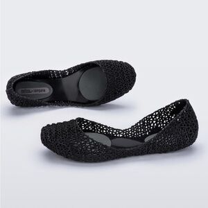 Melissa Black Mesh Flats